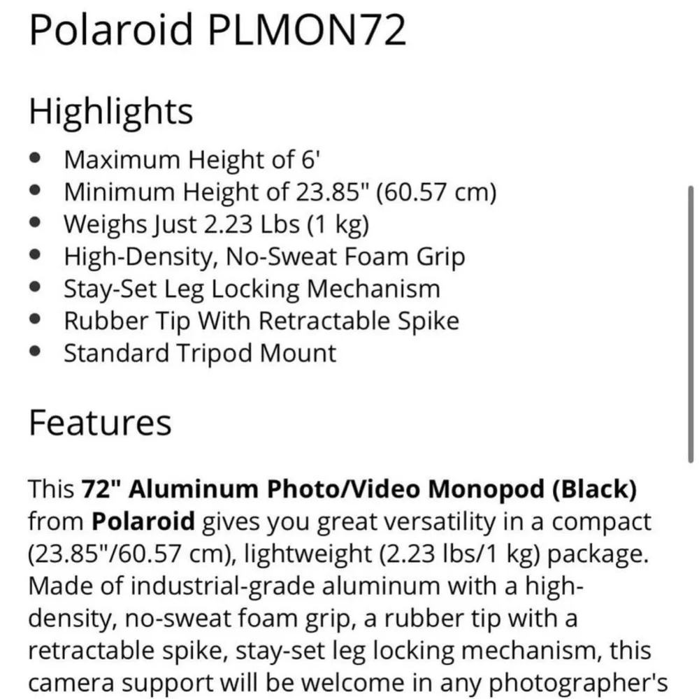 Polaroid - NEW 72
